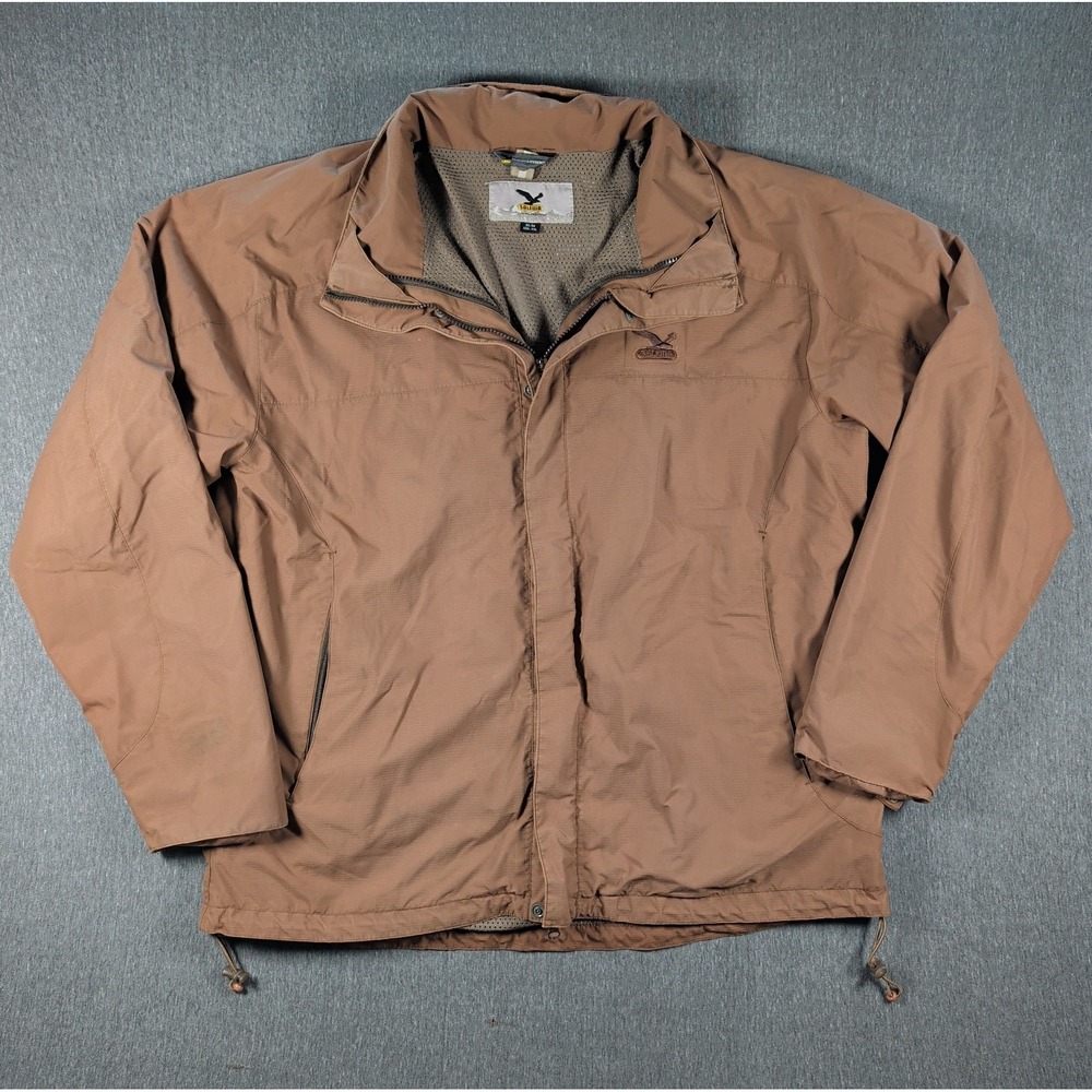 Vtg 90s Waterproof Jacket Mens Salewa Powertex Size XL Brown Full Zip Gorpcore